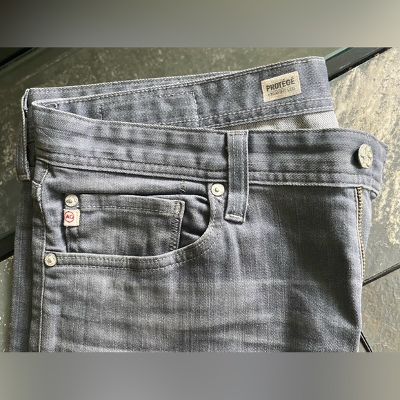 AG Adriano Goldschmied The Protege Denim Jeans Stretch Fabric Grey Straight Leg - Picture 6 of 12